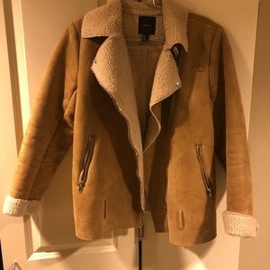 Suede, Sheepskin, Woven Jacket